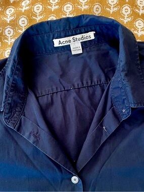 Acne Navy Button-Up Shirt